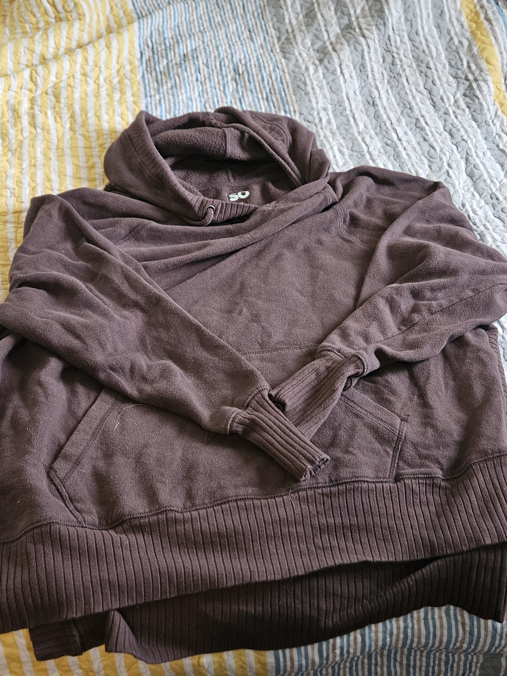 Sonoma Chocolate Brown Hooded Pullover Sweatshirt